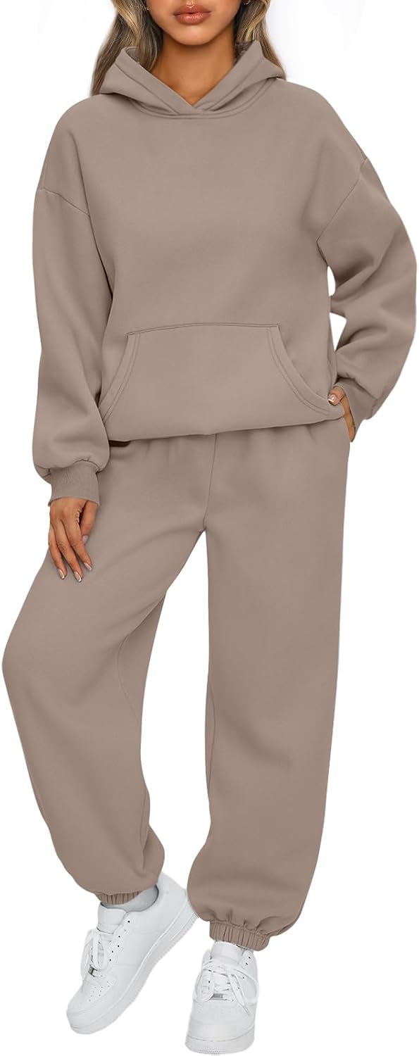 Womens 2 Piece Outfits Lounge Hoodie Sweatsuit Sets Plus Size Fall Fashion Clothes Airport Travel Pants Tracksuits